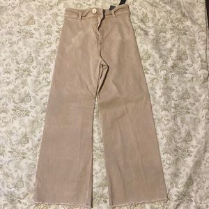 Size 4, Zara, khaki, wide leg, used jeans